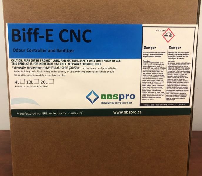 Biff-E CNC (Odour Control – Portable Toilets)